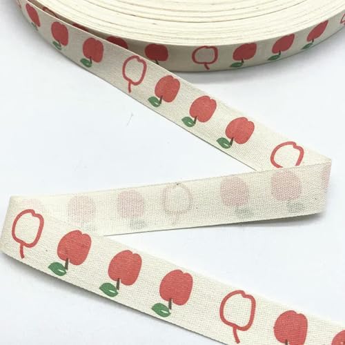 5 Yards 15 mm Weihnachtsdruck Polyester-Baumwollband DIY Weihnachtsfeier Geschenkverpackungszubehör-17–15 mm von PTBMBZ