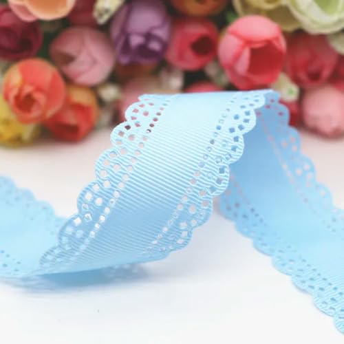 50 Yards/Menge 30mm Hohlblumen feste Ripsbänder Stoffband Spitze DIY handgemachte Haar-Accessoires-308 von PTBMBZ