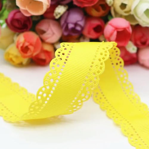 50 Yards/Menge 30mm Hohlblumen feste Ripsbänder Stoffband Spitze DIY handgemachte Haar-Accessoires-645 von PTBMBZ