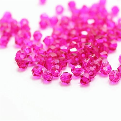 Gelbe AB-Farbe, 100 Stück, 3 mm, doppelkegelige österreichische Kristallperlen, Glasperlen, lose Abstandsperlen für die Herstellung von DIY-Schmuck, Rose von PTBMBZ