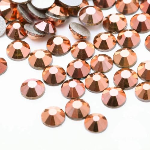 Glaskristalle, Strasssteine, nicht Hot Fix, Glitzer-Strass, flache Rückseite, für Nagelkunst-Dekorationen, DIY-67 Roségold, SS20, 1440 Stück von PTBMBZ