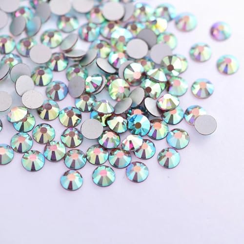 Glaskristalle, Strasssteine, nicht Hot Fix, Glitzer-Strass, flache Rückseite, für Nagelkunst-Dekorationen, DIY-85 Blau-SS12-1440 Stück von PTBMBZ