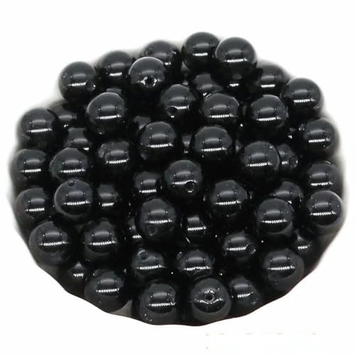 Natursteinperlen zur Schmuckherstellung, Tigerauge, Amethyst, Reiki-Quarz, Heilkristall, lose Abstandsanhänger, DIY-Armband, Halskette, Schwarzer Obsidian, 4 mm, 85–90 Stück von PTBMBZ