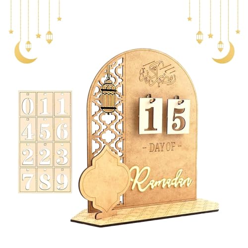 Ramadan Kalender,DIY Ramadan Dekoration aus Holz,Eid Mubarak Kalender, Eid Mubarak Adventskalender, Ramadan Kalender Dekoration,Ramadan Dekorationen Countdown Kalender für Zuhause von PTBWS