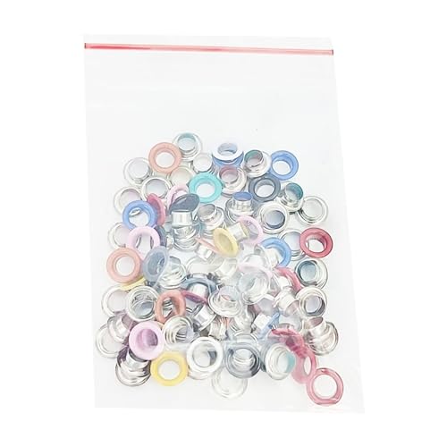 100 Stück Metallösen, 5 mm Innendurchmesser, Luftauge, runde Form, Ösen für Scrapbooking, Kartenherstellung, Handwerk, Lederdekoration von PTILSERY