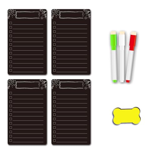 Kühlschrank-Tafel mit Marker und Radiergummi, Kühlschrank-Nachrichtenbrett für Küche, Lebensmitteleinkäufe, Mahlzeitenplaner von PTILSERY