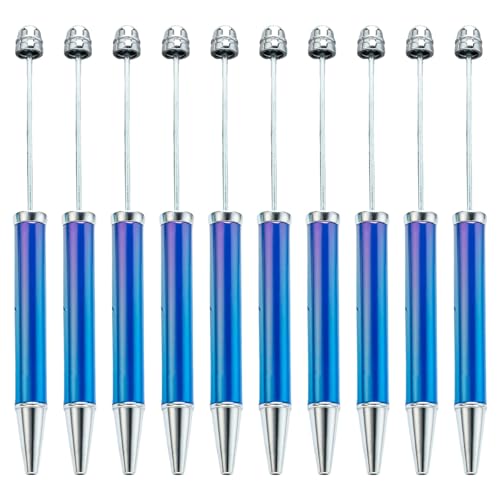 PTILSERY 10 Stück mehrfarbiger Perlenstift, glattes Schreiben, Perlenstift, 1,0 mm, Perlen-Kugelschreiber, Neuheit, Schreibwarenbedarf von PTILSERY