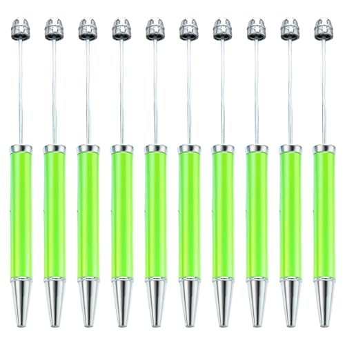 PTILSERY 10 Stück mehrfarbiger Perlenstift, glattes Schreiben, Perlenstift, 1,0 mm, Perlen-Kugelschreiber, Neuheit, Schreibwarenbedarf von PTILSERY