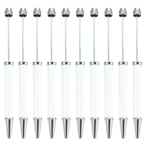 PTILSERY 10 Stück mehrfarbiger Perlenstift, glattes Schreiben, Perlenstift, 1,0 mm, Perlen-Kugelschreiber, Neuheit, Schreibwarenzubehör von PTILSERY