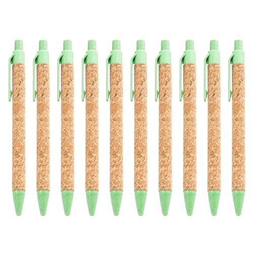 PTILSERY 10 x Kugelschreiber, 1,0 mm, einziehbar, glattes Schreiben, Schreibwaren, Ölstift für Schule, Büro, Arbeit von PTILSERY