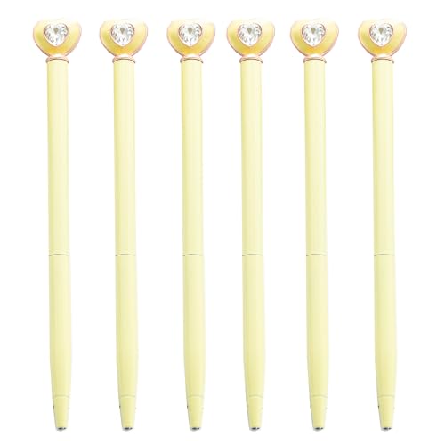 PTILSERY 6 x Set Liebesherz-Kugelschreiber, glattes Schreiben, 1,0 mm, Signaturstift, Ölstift, dekorativer Stift für Schule, Büro, Arbeit von PTILSERY