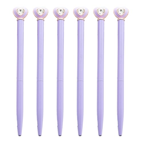 PTILSERY 6 x Set Liebesherz-Kugelschreiber, glattes Schreiben, 1,0 mm, Signaturstift, Ölstift, dekorativer Stift für Schule, Büro, Arbeit von PTILSERY