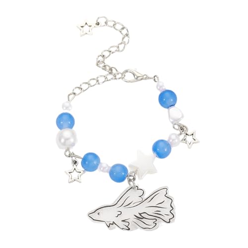 PTILSERY Einzigartiges Armband mit tropischem Fisch-Anhänger, charmanter Stern, verstellbare Handkette für Damen, Schmuckgeschenk von PTILSERY