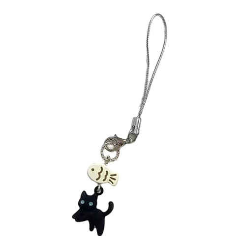 PTILSERY Handgefertigter Mehrzweck-Katzen-Charm, hübsches Handy-Armband, stilvolles Accessoire, tragbar für modische Dekoration von PTILSERY