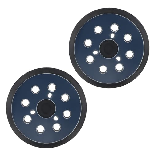 2 Stück 8 loch Schleifpads, Ersatz Stützteller, Klettscheibe Selbstklebend 125mm, Schleifpad Ersatzpads für Exzenterschleifer, Replacement Sanding Pad für makita, Ersatz Schleifscheiben von PTJJXA