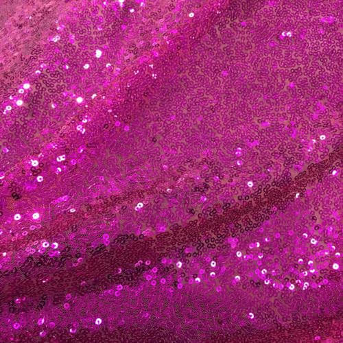 130cm * 1m Pailletten Stoff,Glitzer Pailletten Dekostoff Steppstoff Paillettenstoff Sequenzstoff Sparkly Stoff für DIY handgemachte Kleidung Hochzeit Party DIY Nähen Handwerk -Lila Rose von PTNKUIIY