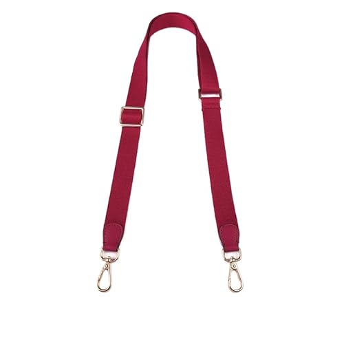 PTNKUIIY 2,5CM Breit Schulterriemen für Taschen - 80-120CM Verstellbarer Schultergurt Boho-Stil Ersatz Trageriemen mit Karabiner Umhängegurt Taschenhenkel für DIY Taschen Handtaschen -weinrot von PTNKUIIY