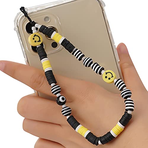 PTNKUIIY Böhmische Anti-Verlorene Handykette,Vintage Acryl Handy Charm Perlen Bunt Handykette Lanyard Perlen Strap Telefon Anhänger Handy Schmuck Hängen Chian String für Handy Kamera Keychain von PTNKUIIY