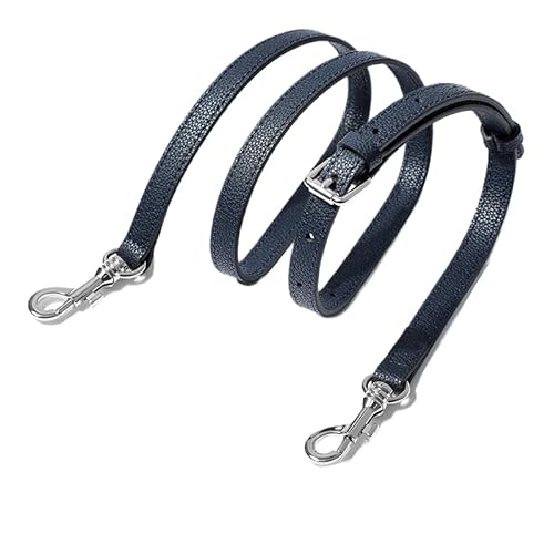 PTNKUIIY Leder Schulterriemen Trageriemen Schultergurt für Taschen - 1,5CM Breit 110-130cm verstellbare Ersatz Taschengurt Gurt Riemen Tragegurt für DIY Damen Geldbörse Handtaschen -Navy Blau von PTNKUIIY