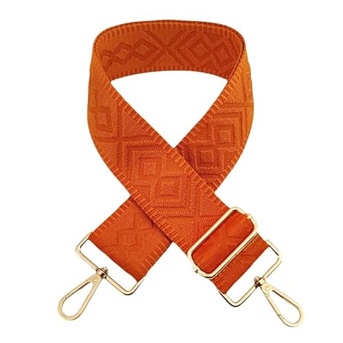 PTNKUIIY Taschengurt 72-130CM Verstellbarer Schultergurt für Taschen 5cm Breit Schulterriemen für Taschen Einfarbig Boho-Stil Ersatz Tragegurt für Tasche Handtaschen DIY Zubehör -Orange von PTNKUIIY