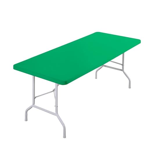 Spandex Tischdecke 183*76cm Rechteckige Elastische Tischdecke Gartentisch Abdeckung Hülle Abdeckplane Schutzhülle für Outdoor, Terrasse,Küche und Esszimmer, Weihnachten, Partys, Picknick -Grün #1 von PTNKUIIY