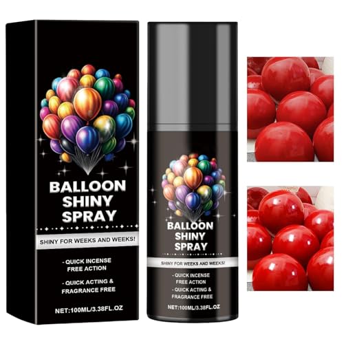 Balloon Shining Spray, 100ml Balloon Brightener Spray, High Shine Balloon Spray, Balloon Brightener Spray, Balloons Shiny Spray for Balloons to Shine and Last Longer von PUCHEN