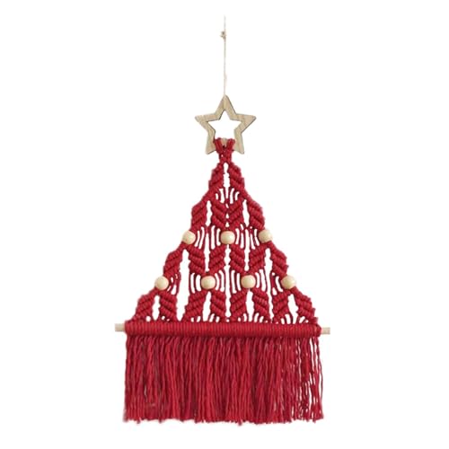 PUCHEN Makramee Weihnachts-Wandbehang-Set | Wandbehang im Boho-Stil,Weihnachtsbaumdekoration und Hängeornament für Kinder und Anfänger aus Makramee von PUCHEN