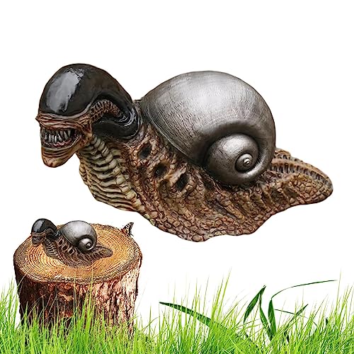 PUCHEN Variation Schneckenfiguren - Böse Schneckenskulptur aus Kunstharz, Schnecken-Gartendekoration für Alien-Liebhaber - Exquisite Charakterstatue Modellpuppe Alien-Liebhabergeschenk für Büros von PUCHEN