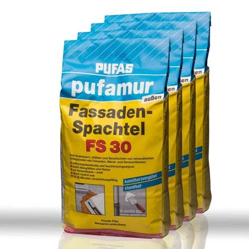 4 x Pufas Pufamur außen Fassaden-Spachtel FS30 5kg von PUFAS