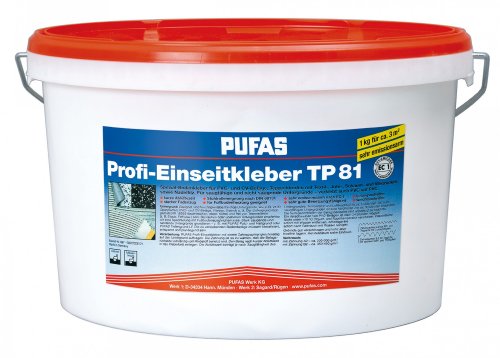 Pufas Profi-Einseitkleber TP 81 Profi Bodenbelagskleber PVC-/CV-Belägen, Teppichböden und Nadelfilz 10kg von PUFAS