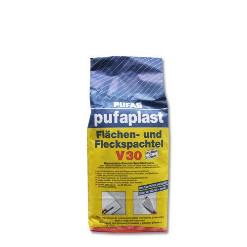 Pufas Pufaplast V30 - Dispersions-Zement-Spachtelmasse für außen und innen 5Kg von PUFAS