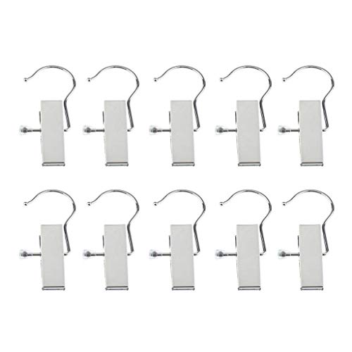 PUJIANA Kleiderbügel, Kleider-Organizer, 10 Stück, Winddichte Kleiderbügel-Clips, Kleiderklammern for Socken, Unterwäsche(Silver) von PUJIANA