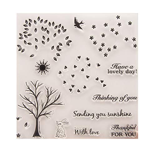 PULABO kreativDIY Scrapbook Craft Card Album Transparent Stempel Silikondichtung Blatt Dekoration Kostengünstig und langlebig von PULABO