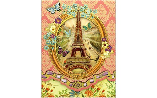 1 X Die-cut Window Pocket Note Pad - Eiffel Tower 59669 by Punch Studio von PUNCH STUDIO