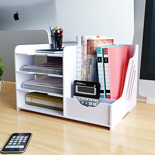 PUNCIA Dokumentenablage A4 Briefablage Ablagefächer PVC Schreibtisch Datei Organizer Papierablage Aktenaufbewahrung Ablagesystem Dokumentenhalter für Büro Arbeitszimmer Schule Office von PUNCIA