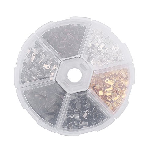 Enden für Schmuck und 1200 PCs Kasten Schmuck Herstellen Herstellen von Halskette Armband -Spitzen -Crimp -Enden Enden für Schmuck und 1200 PCs Kasten Schmuck Herstellen Herstellen von Halskette Armband -Spitzen -Crimp -Enden von PUNELE