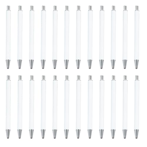 10/20 Stück einziehbarer Kugelschreiber mit Schrumpffolien für Wärmeübertragung, Sublimationsstift, Wärmeübertragungs-Kugelschreiber von PURFUU