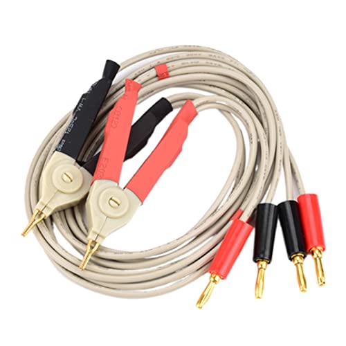 Kabel-Terminal-Sonde, Draht-Prüfleitung, Mess-Clips, Widerstandstestleitungen, Bananenstecker-Clip-Testmessgeräte, für Spannungssonden, Leitungen, elektrische Bananenstecker, isolierte Bananenstecker, von PURPLELILY