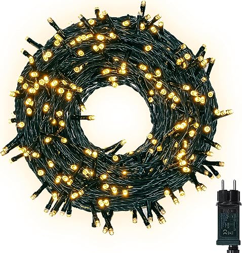 30M Lichterkette Außen & Innen, 300LED Lichterkette Strom Warmweiß mit 8 Leuchtmodi & Speicherfunktion, IP44 Wasserdicht Weihnachtsbeleuchtung für Outdoor Balkon, Garten, Party, Weihnachtsbaum von PUTARE