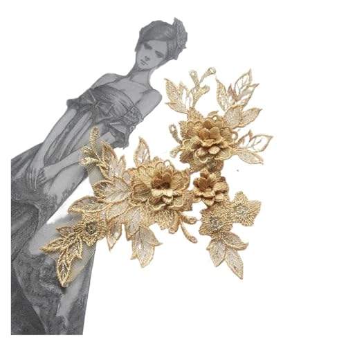 Spitzenapplikation, Spitzenapplikation, 1 Stück, 3D-Spitzenblumen-Stickerei-Applikation, Besatz, Aufnäher, DIY-Nähdekoration, Basteln, Hochzeitskleid-Accessoire, handgefertigt for Hochzeitskleid, Brau Spitzenapplikation, Spitzenapplikation, 1 Stück, 3D-Spitzenblumen-Stickerei-Applikation, Besatz, Aufnäher, DIY-Nähdekoration, Basteln, Hochzeitskleid-Accessoire, handgefertigt for Hochzeitskleid, Brau von PUYUNA