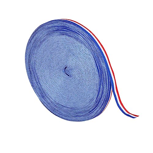 10 Meter Rot Weiß Blau Geschenkband, Medaillenband für Hochzeitsdekoration Geschenkverpackung und Nationale Feierlichkeiten Patriotisches Banne (10M X 15MM) von PWHUYJLEY