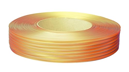 Plastic World Solutions 600m Clipband Verschlussband auf Rolle aus PP mit Draht 2/6 in GOLD von PWS