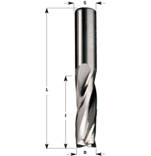 Spiralnutfräser Z3 VHW Oberfräser Schaftfräser 3 Schneiden, VHM (D=8 S=8 l=42 L=80) von PWWU