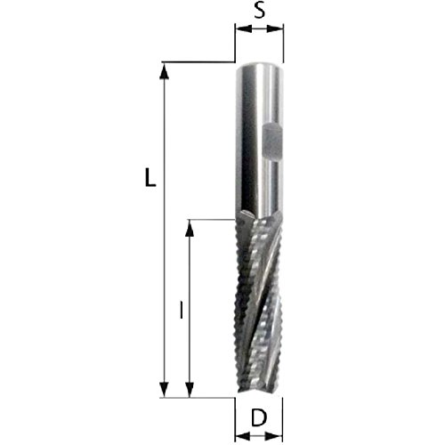 VHW Schruppfräser D=16x50x100mm S16 4Z VHM Spiralnutfräser Schaftfräser von PWWU