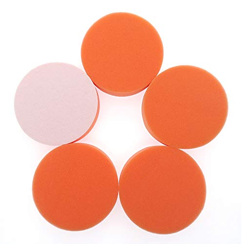 Polierpads, Schwamm-Polierpads-Set 5Pcs 5 zoll 125Mm Haken & Schleife Schwamm Polieren Disc Auto Wachsen Polieren Polierer Werkzeug for für Pneumatische von PXAMORTEL