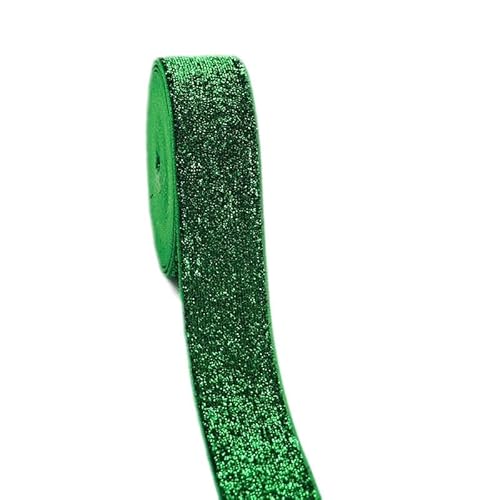 Samtband, 10 Yards 9-38MM Glitter Samtband Hochzeit Party Dekoration handgemachte Band Verpackung Haar Bowknot DIY Weihnachten Band(Dark green,9mm) von PXAMORTEL