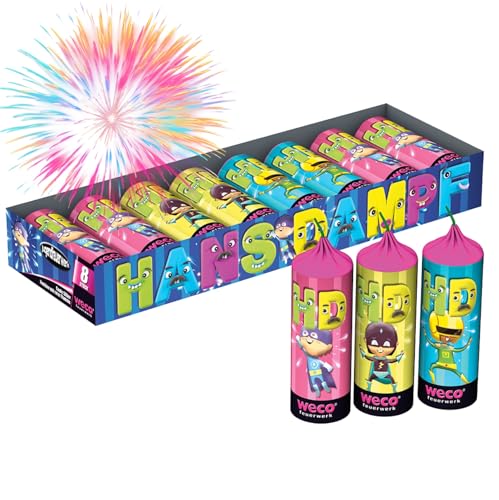 PYROHELD XXL Jugendspaß Set Hans Dampf - 8 Teilig Tischspaß für Partys & Silvester Kat. F1 für Jugendlichen & Kinder 2025 von PYROHELD