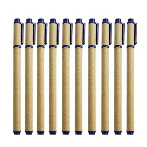 PZEOB Kugelschreiber 0,5 mm Kugelschreiber, Soft-Touch-Tintenroller, glattes Schreiben, Gel-Tintenstifte, Kraftpapier-Material, neutraler Stift, Schwarze und Blaue Tinte Leichtes Schreiben von PZEOB