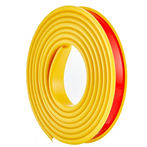 U-förmige Kantenanleimer, Kantenschoner U-förmige Möbelkantenstreifen, weiches, selbstklebendes TPE-Kantenband for Esstische, 17 mm breit und 10 Meter lang(Yellow) von PZOFERLIN