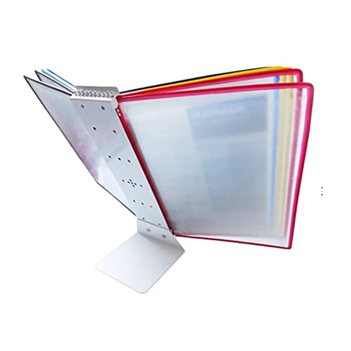 Wandhalterung Referenzsystem Schreibtisch Referenz 10 doppelseitige Flip-Display-Ordner, Ordnerordner, Desktop- und Wanddisplay, zur Anzeige von A4-Dokumententafeln(Colorful Color) von PZOFERLIN